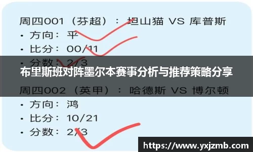 布里斯班对阵墨尔本赛事分析与推荐策略分享